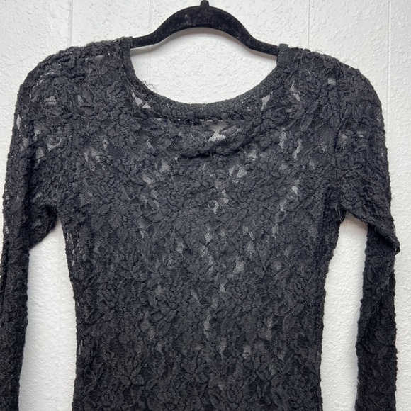 Lace Black Top XS Witchy Goth Whimsigoth Punk Rockabilly Festival Emo Renassance - Picture 6 of 10